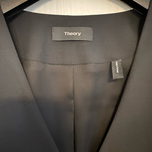 THEORY Wool Lindrayia Black Blazer 0 - Picture 4 of 7